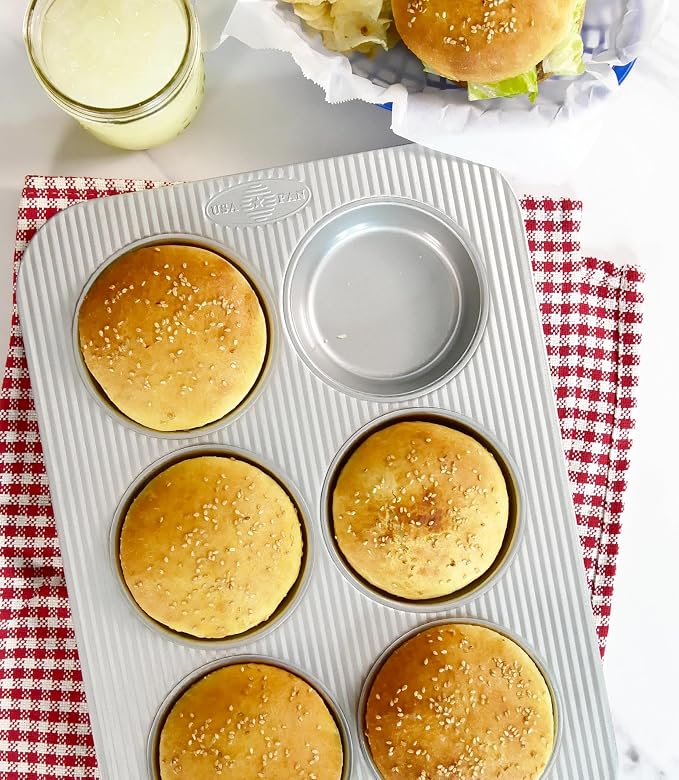 USA Pan Bakeware Nonstick Mini Round Cake Pans, Aluminized Steel