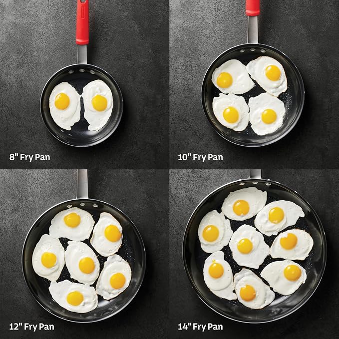 Tramontina Professional 8-Inch Ceramic Non Stick Small Frying Pan | Heavy-Gauge Aluminum Skillet with Ceramic Nonstick Coating, Dishwasher and Oven Safe, Black, Made in Brazil