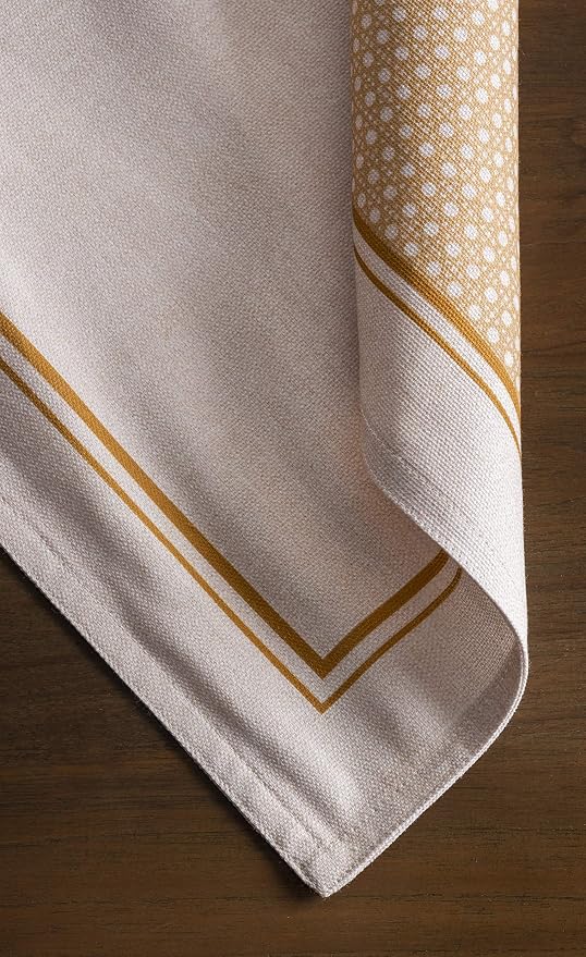 Maison d' Hermine Placemats Set of 4 Reusable 100% Cotton (13"x19") | Cloth Place Mats Washable Table Mats for Kitchen Dining Party Wedding Hotel Home Thanksgiving Christmas - Potiron