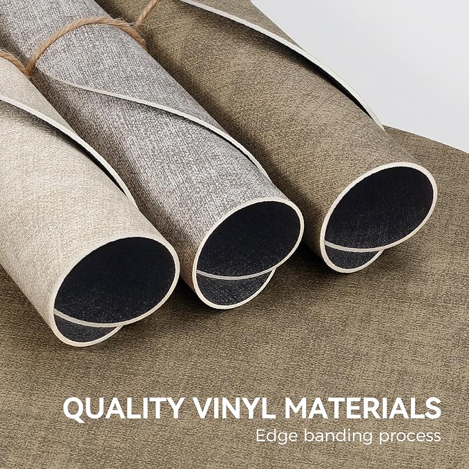 NCUE 13" Faux Leather Round Placemats Set of 6, Reversible Dual-Color | With 3.9" Coasters, 2 mm Vinyl Table Mats, Waterproof Wipeable Heat Resistant, Non-Slip Texture, for Dinner Party Home Decor