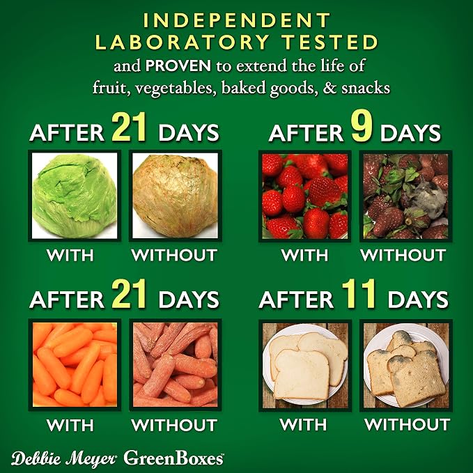 GreenBoxes - Bread Box for Kitchen Countertop, BPA-Free | FoodFresh Technology, BPA-Free Reusable Food Storage Container, Helps Keep Bread, Fruit, Vegetable & Snacks Fresh Longer