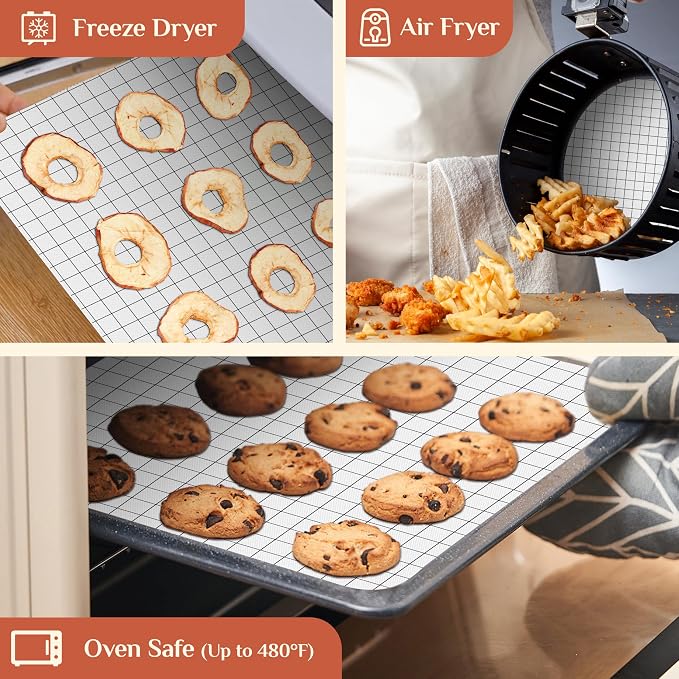 GTJ Silicone Baking Mat Roll, Reusable Baking Sheet Liners, 12 in x 6 ft | Free Cut to Size, Food-Grade, Non-Stick, Non-Slip, For Dough, Pastry, Air Fryer, Freeze Dryer, Oven Pan, Kitchen Counter