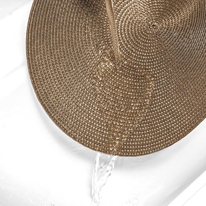AHHFSMEI Round Placemats Set of 6 Heat Resistant Washable Non-Slip Woven Braided Table Mats for Dining Table Kitchen & Home Decor (Brown A)