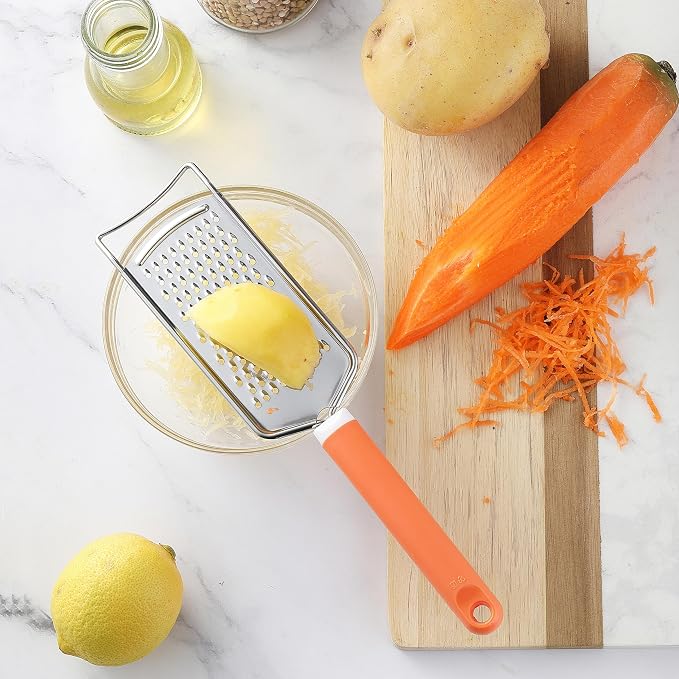Cheese Grater with Handle, Vituer Stainless Steel Graters for Kitchen, Cheese Grater Lemon Zester Handheld, Great for Cheese, Ginger, Chocolate, Spices and More, Dishwasher Safe