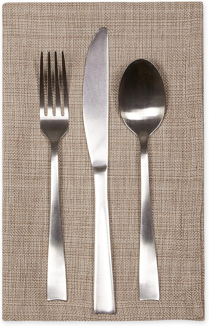 DII Variegated Tabletop Collection, Napkin Set, 20x20, Mushroom, 6 Piece