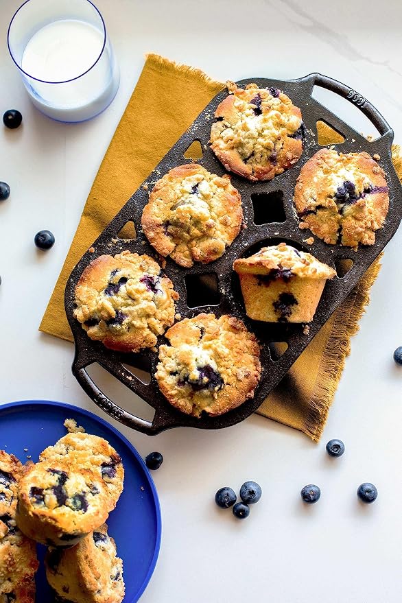 Lodge Cast Iron Muffin Pan 12.69" (Pack of 3)