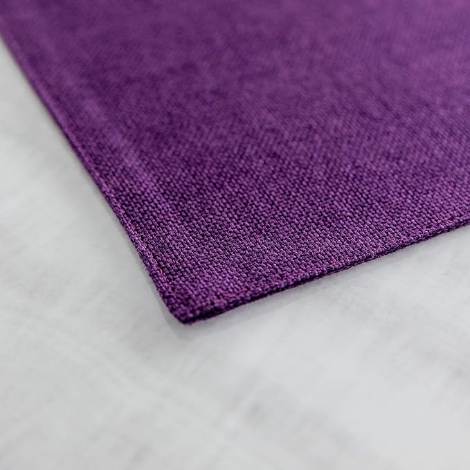 Home Brilliant Cloth Placemats Set of 4 Heat Resistant Dining Table Place Mats for Kitchen Table, 13 x 19 inches, Purple