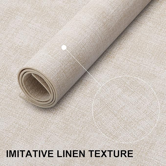 Faux Leather Heat Resistant Placemats 8 Packs, Waterproof Wipeable Dining PU Place Mats for Indoor & Outdoor, Easy to Clean, Beige