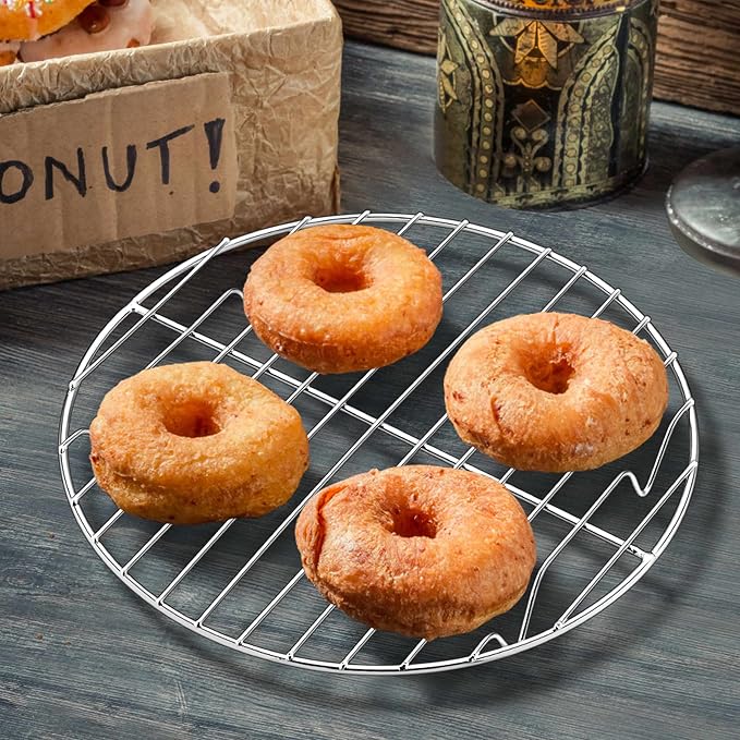 Herogo Round Cooking Racks, 2 Pack 7.6 inch Steaming Cooling Racks | Stainless Steel Baking Canning Racks for Steamer, Fits Air Fryer Pressure Cooker Instant Pot Pan, Dishwasher Safe