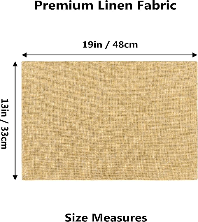 Home Brilliant Cloth Placemats Set of 4 Linen Placemat Washable Heat Resistant Dining Table Place Mats for Kitchen Table Holiday Dinner Decoration, Yellow