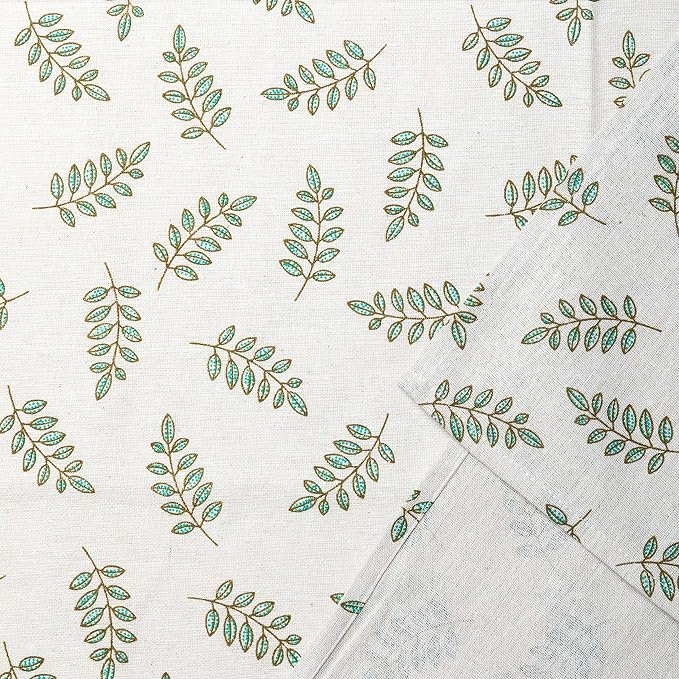 Pastoral Square Tablecloth - 52 x 52 Inch Table Cloth - Washable Table Cover with Dust-Proof Wrinkle Resistant for Restaurant, Picnic, Bistro, Indoor and Outdoor Dining, Green Leaf