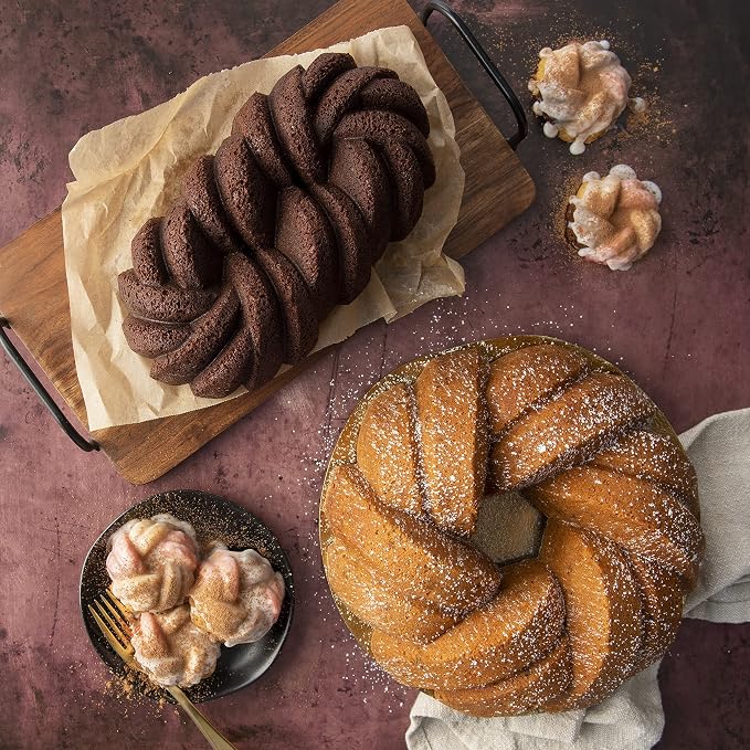 Nordic Ware Braided Loaf, 6 Cup, Gold (Pack of 3)