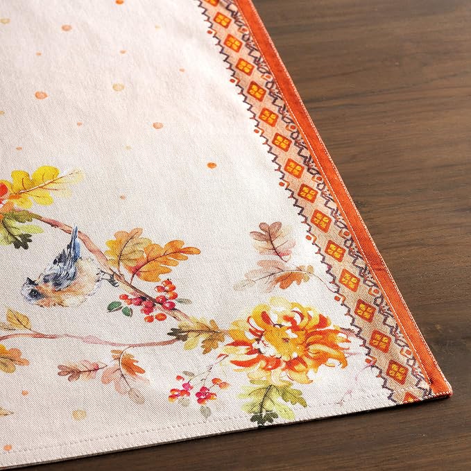 Maison d' Hermine Placemats Set of 4 Reusable 100% Cotton (13"x19") | Cloth Place Mats Washable Table Mats for Kitchen Dining Party Wedding Hotel Home Thanksgiving Christmas - Kelim - Prairie