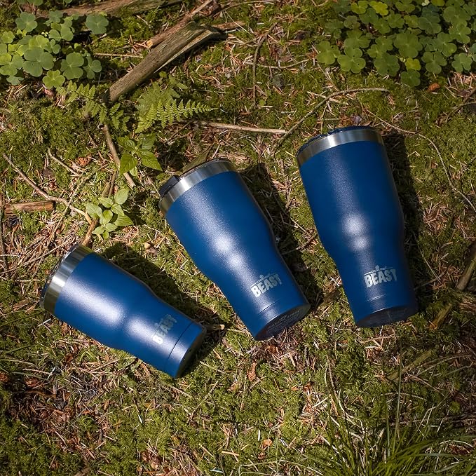 Beast 20 oz Tumbler Stainless Steel Vacuum Insulated Coffee Ice Cup Double Wall Travel Flask (Royal Blue)