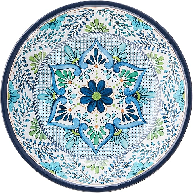 Certified International Talavera Melamine 13.75" x 2.75" Large Serving Bowl, Multicolor -