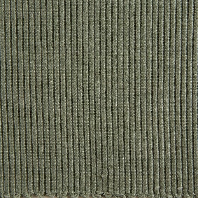 DII Basic Everyday Ribbed Tabletop 100% Cotton, Placemat Set, 13x19, Artichoke, 6 Piece