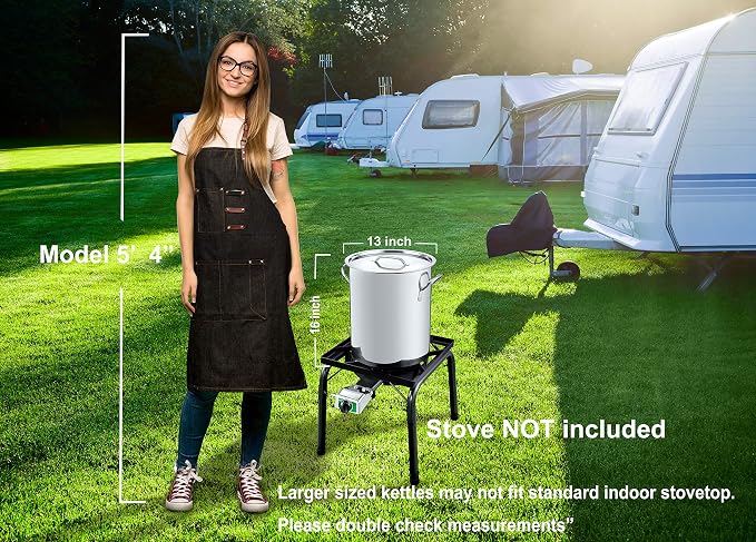 CONCORD 36 QT Stainless Steel Stock Pot w/Basket. Heavy Kettle. Cookware for Boiling (36)
