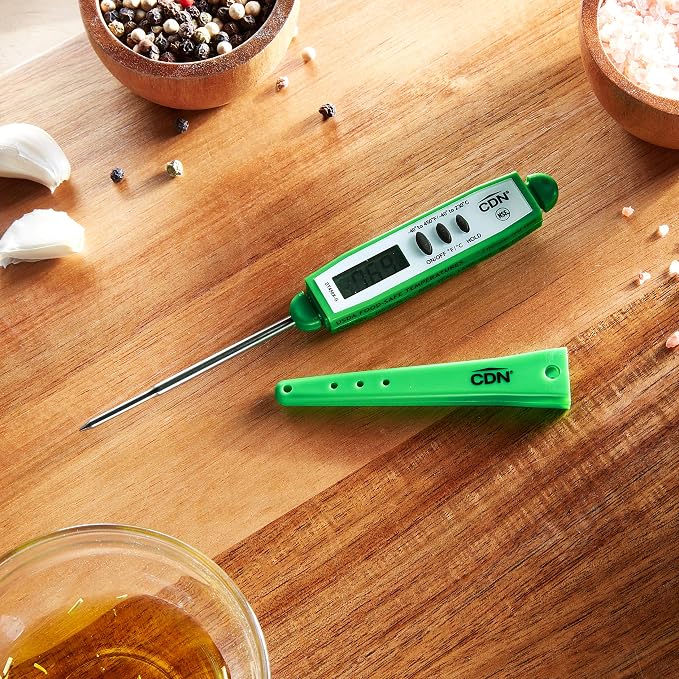 CDN ProAccurate® Instant Read Digital Pocket Thermometer with 2.75" Stainless Steel Tip for Accurate Temperature Measurement, Green (DT450X-G)