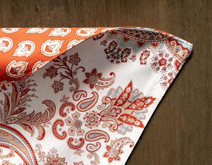 Maison d' Hermine Placemats Set of 4 Reusable 100% Cotton (13"x19") | Cloth Place Mats Washable Table Mats for Kitchen Dining Party Wedding Hotel Home Thanksgiving Christmas - Cachemire