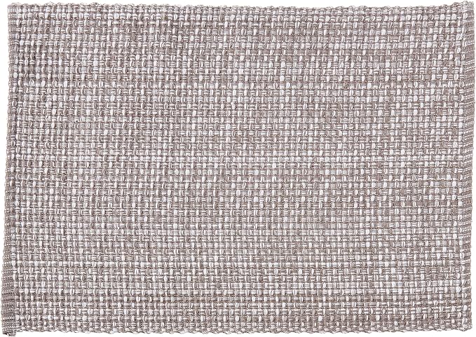 Sweet Home Collection 100% Cotton Placemats for Dining Room Rectangle Two Tone Woven Fabric 13" x 19" Soft Durable Table Mat Set, Set of 4, Gray