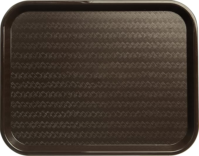 Carlisle FoodService Products Cafe Plastic Fast Food Tray, 14" x 18", Chocolate