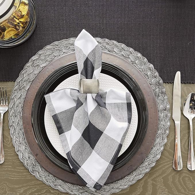 DII Basic Everyday Ribbed Tabletop 100% Cotton, Table Runner, 13x72, Black