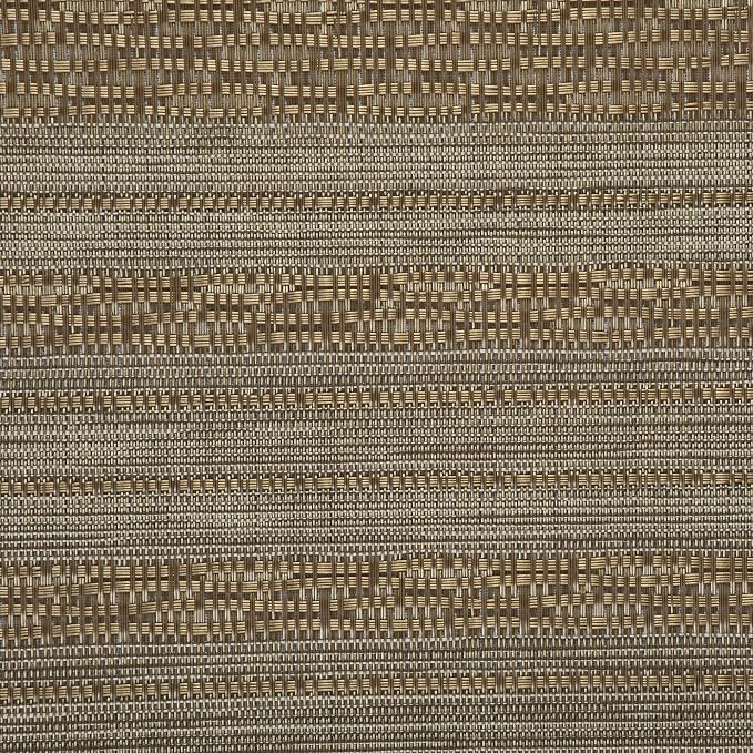 DII PVC Tabletop Collection Woven Indoor/Outdoor, Placemat Set, 13x17.25, Gold, 6 Piece