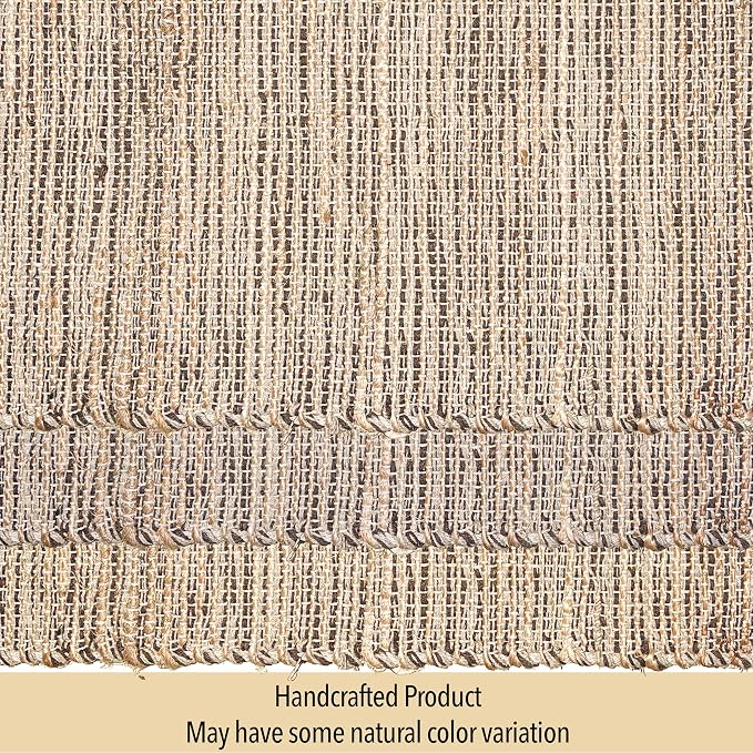Natural Jute & Brown Placemats, Set of 4 – Rustic Handmade Boho Table Mats, 13x19 Inch Dining Table Placemats for Kitchen, Everyday Meals, Holidays, Farmhouse or Modern Table Décor