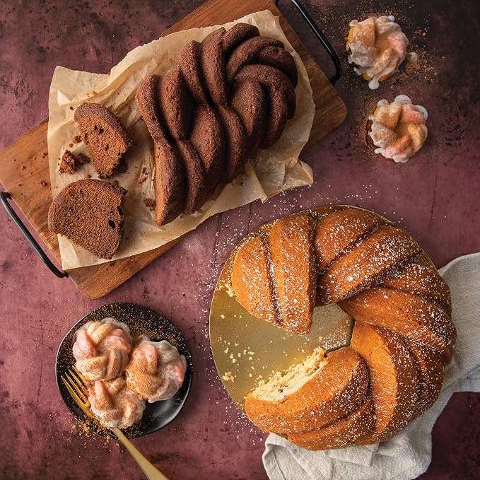 Nordic Ware Braided Loaf, 6 Cup, Gold (Pack of 3)