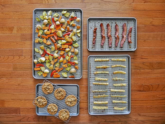 USA Pan X-Large Bakeable Nonstick Cooling Rack, XL, Stainless
