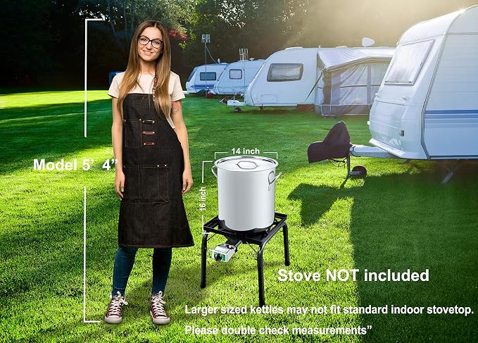 CONCORD 42 QT Stainless Steel Stock Pot w/Basket. Heavy Kettle. Cookware for Boiling (42)